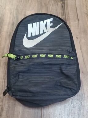 Nike Black Heather Lunch Bag with Neon Yellow Accents